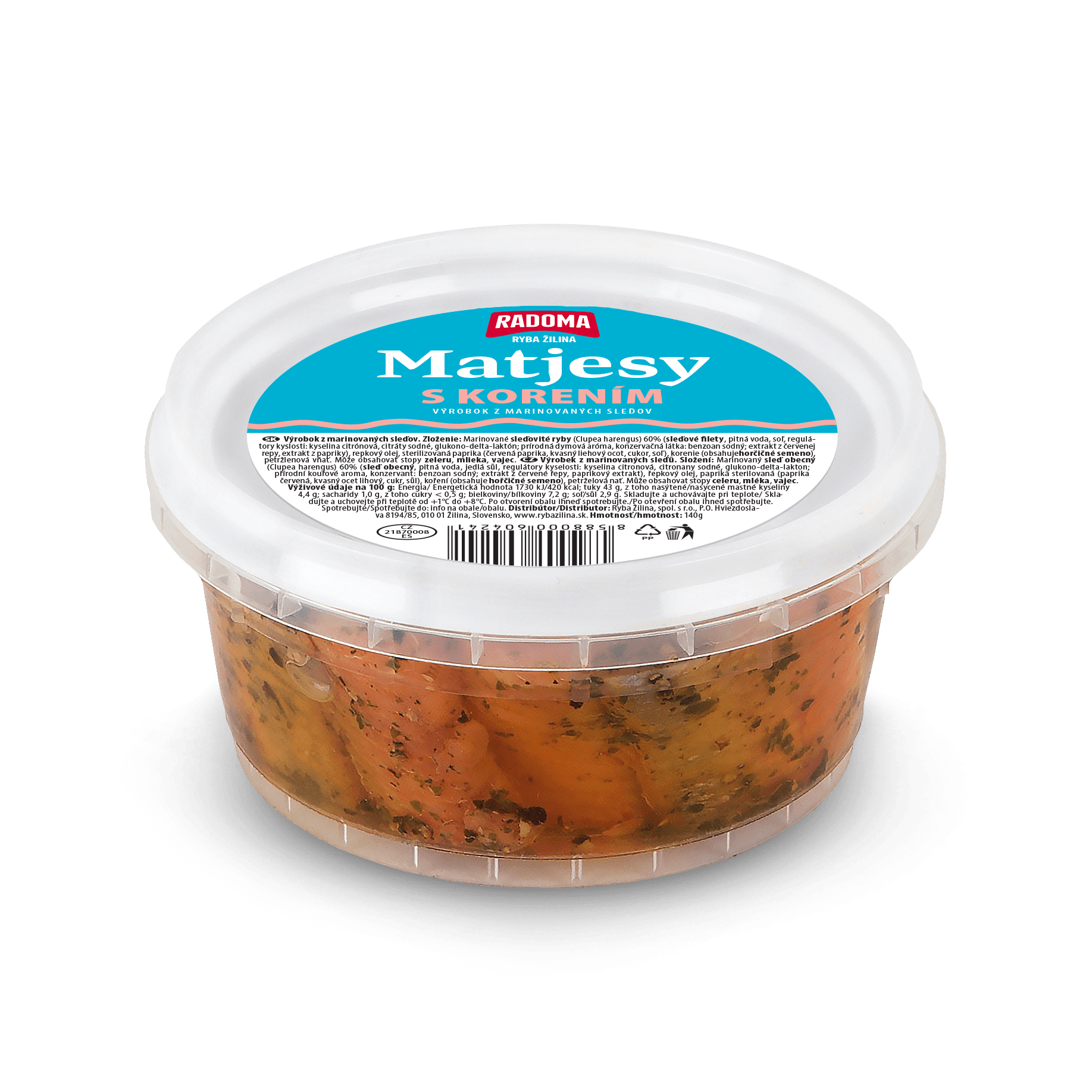 Matjesy s korením 140g