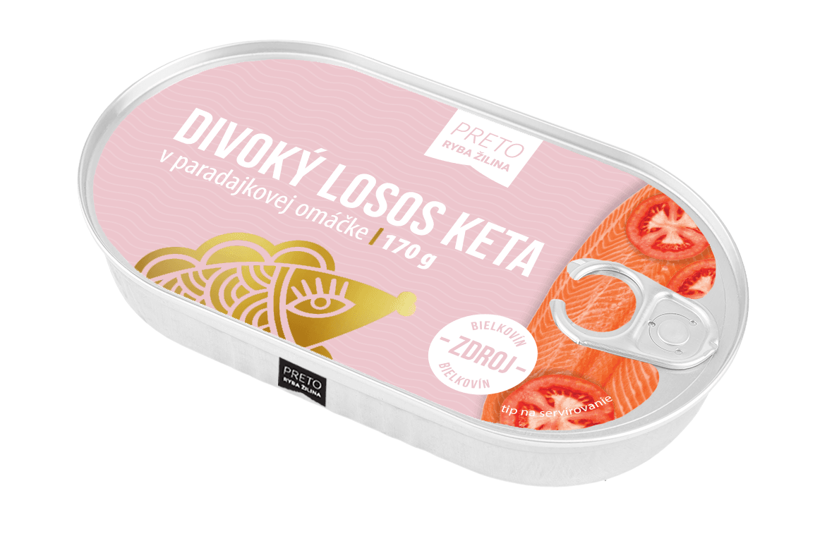 Divoký losos KETA v paradajkovej omáčke 170g