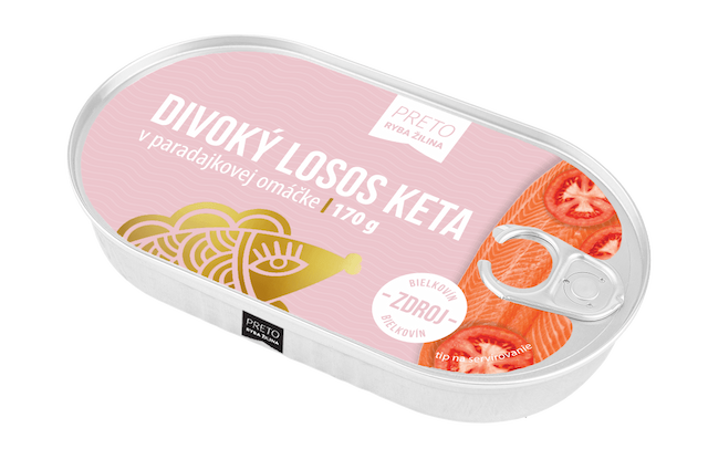 Divoký losos KETA v paradajkovej omáčke 170g