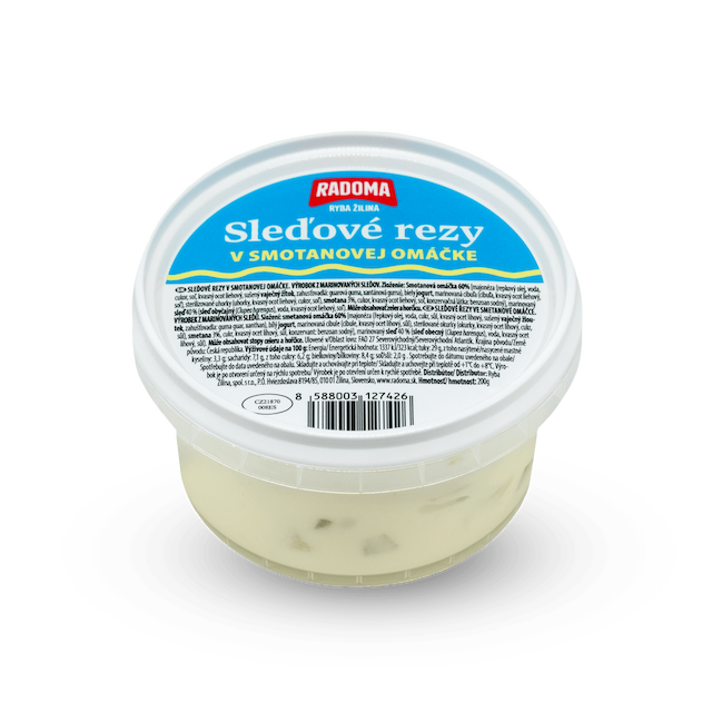  Sleďové rezy v smotanovej omáčke 200g