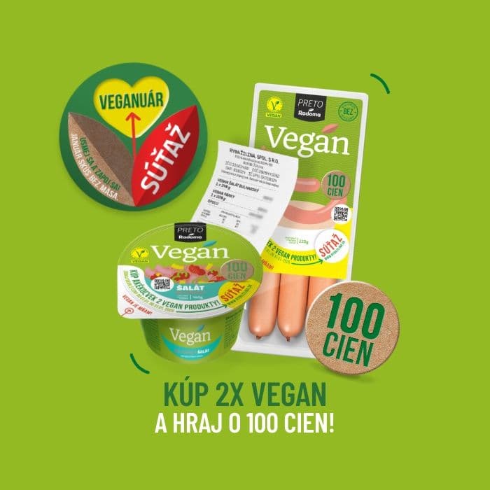 KÚP 2x VEGAN a hraj o 100 cien!