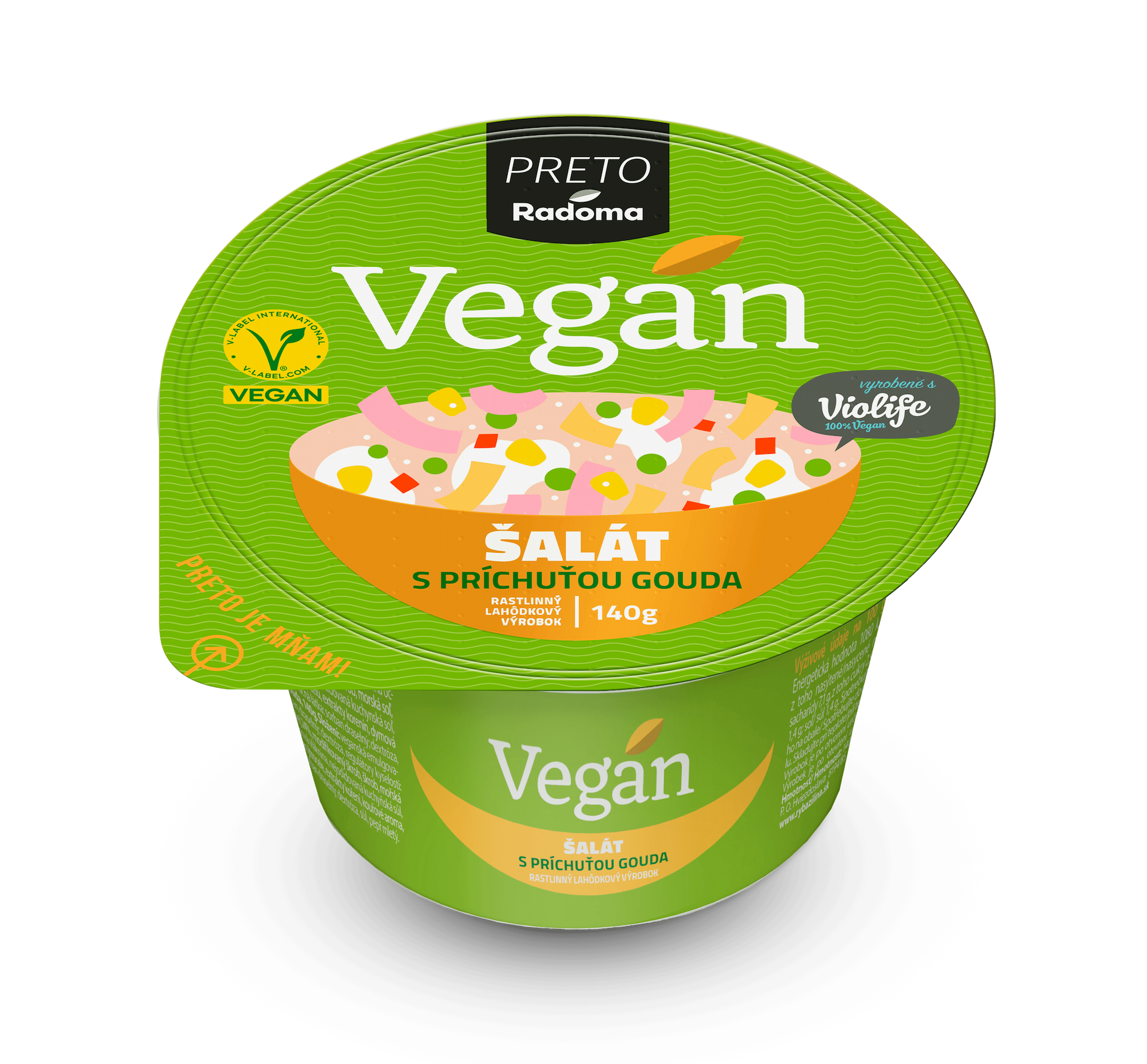 VEGAN šalát s príchuťou Gouda 140g 