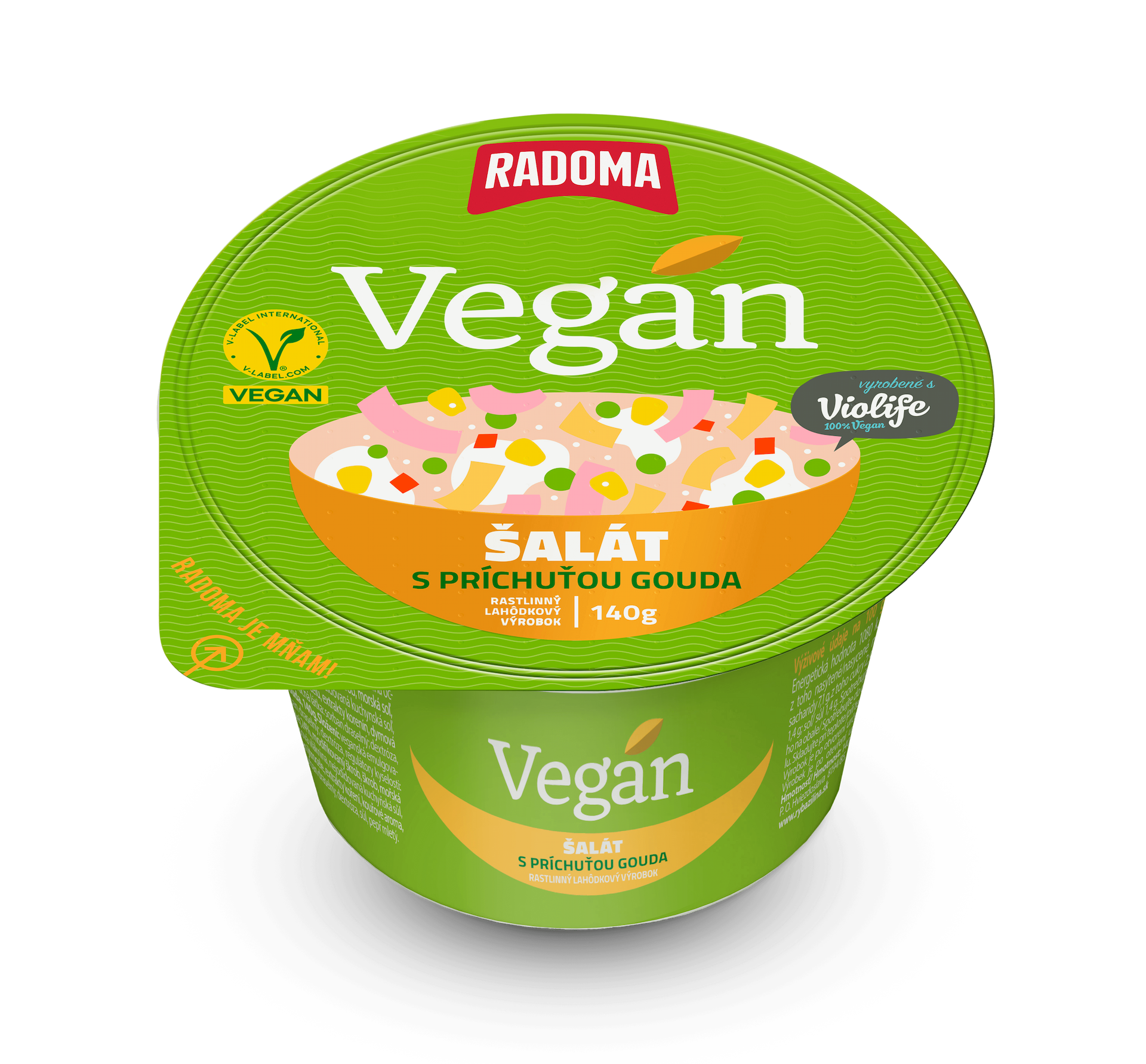 VEGAN šalát s príchuťou Gouda 140g 