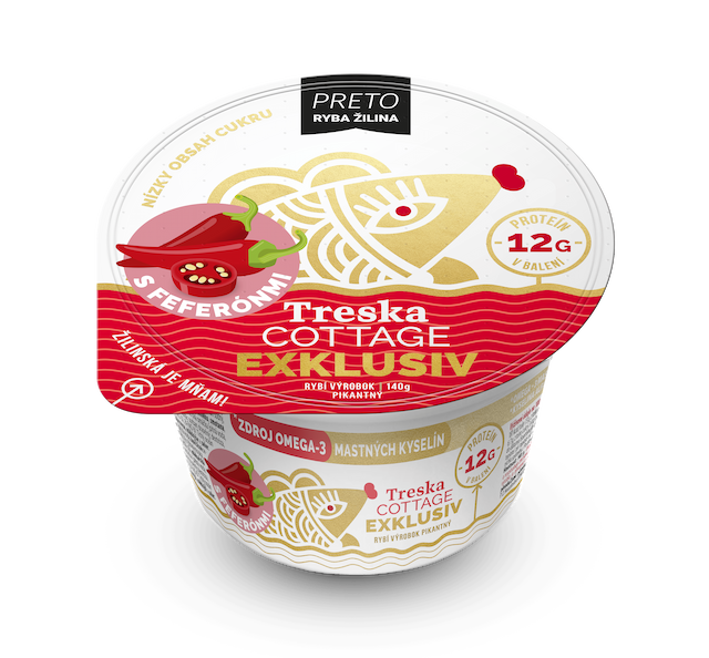 Treska Cottage Exklusiv s feferónmi 140g