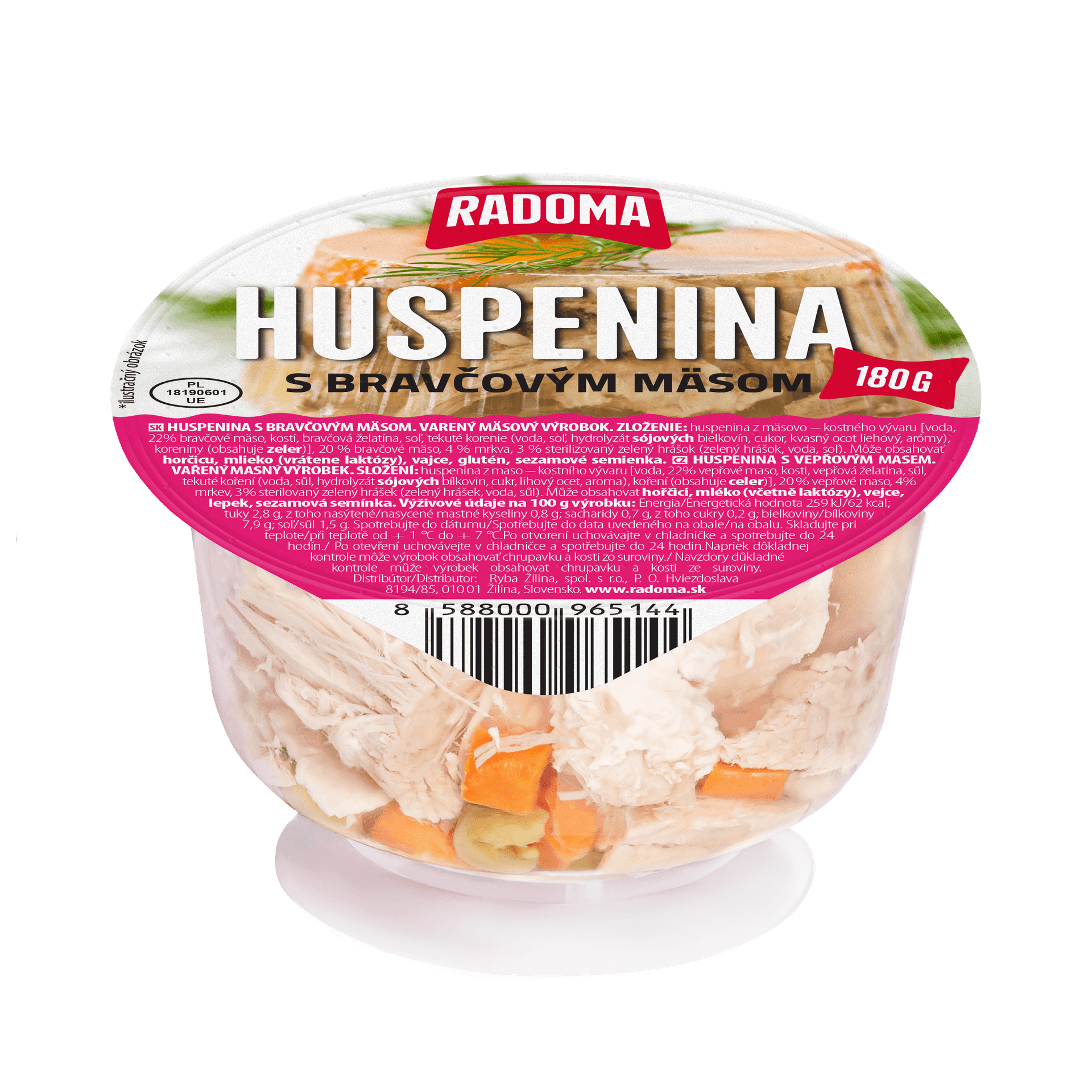 Huspenina s bravčovým mäsom 180g