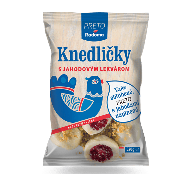Knedličky s jahodovým lekvárom 520g