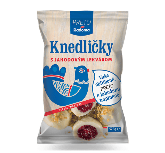 Knedličky s jahodovým lekvárom 520g