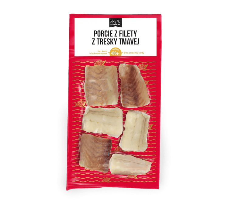 Porcie z filety z tresky tmavej 400g