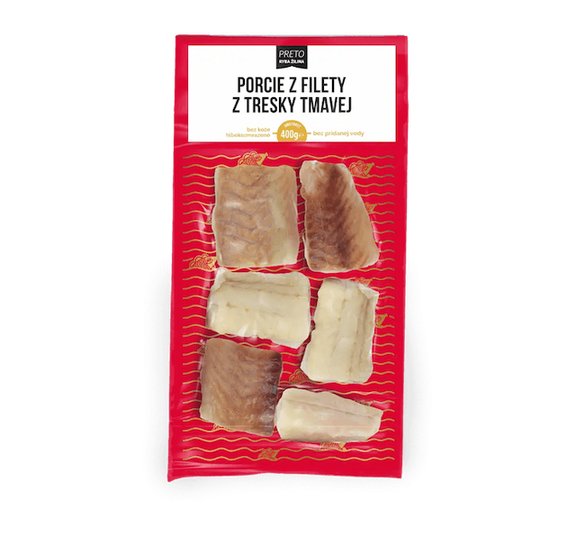 Porcie z filety z tresky tmavej 400g