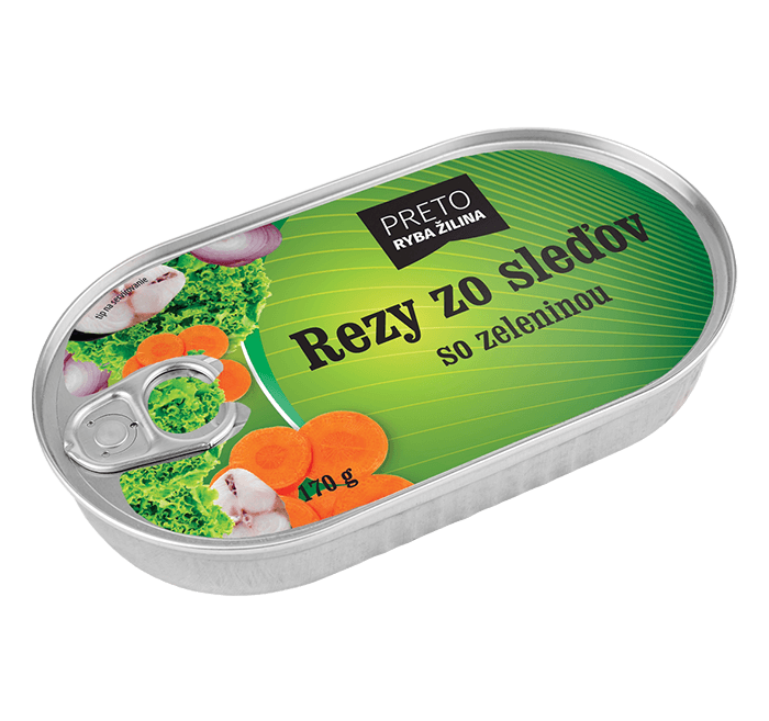 Rezy zo sleďov so zeleninou 170g