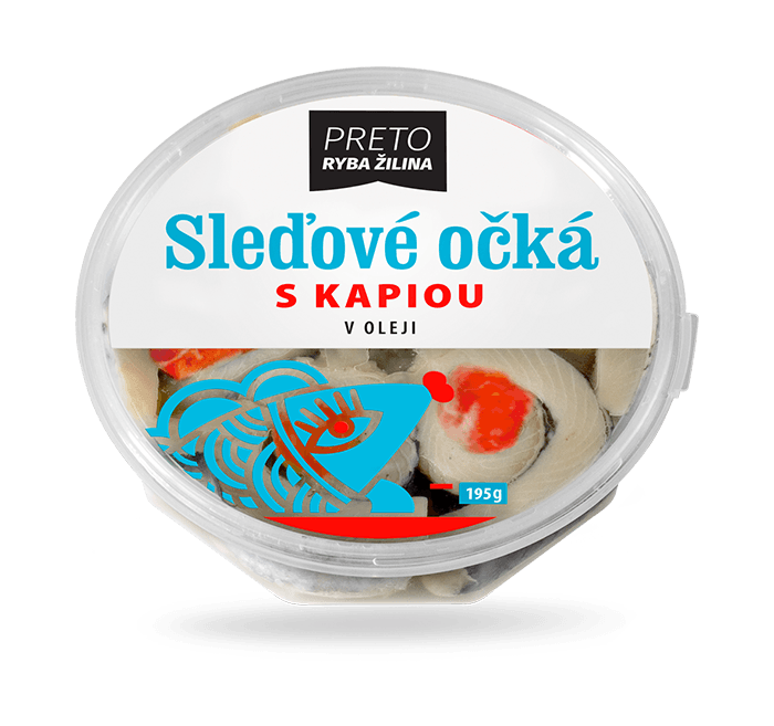 Sleďové očká v oleji s kapiou 195g