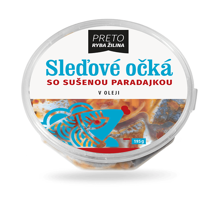 Sleďové očká v oleji so sušenou paradajkou 195g