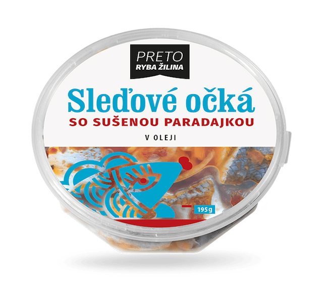 Sleďové očká v oleji so sušenou paradajkou 195g