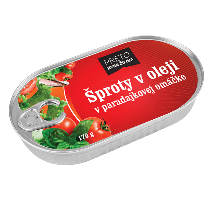 Šproty v paradajkovej omáčke 170g