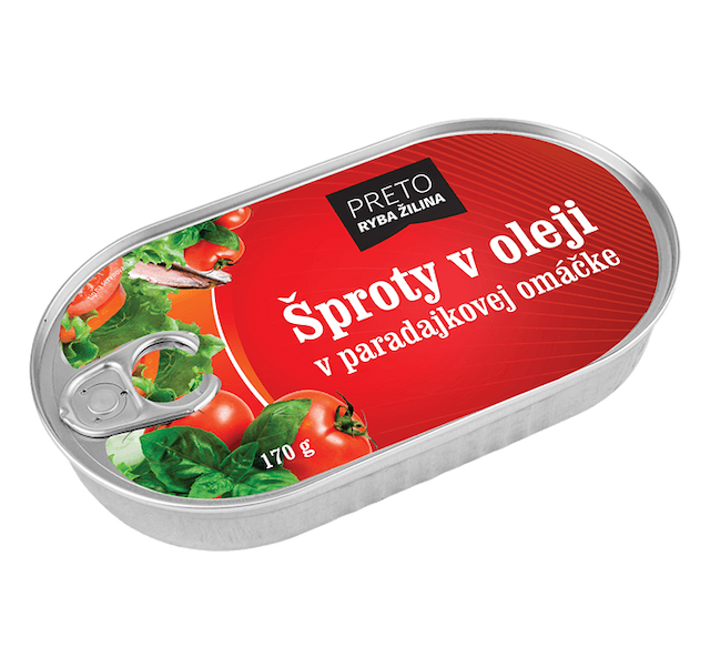 Šproty v paradajkovej omáčke 170g