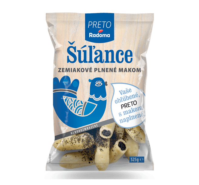Šúľance zemiakové plnené makom 525g