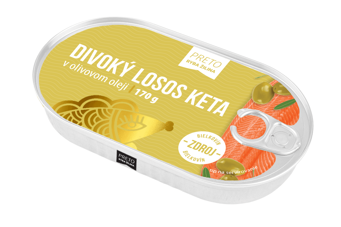 Divoký losos KETA v olivovom oleji 170g