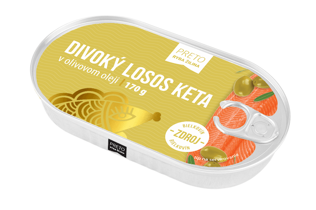Divoký losos KETA v olivovom oleji 170g