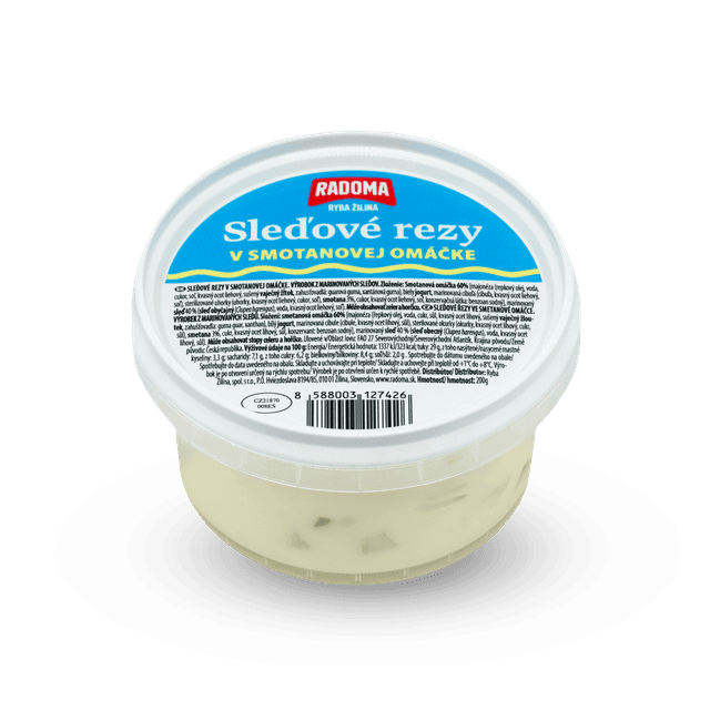 Sleďové rezy v smotanovej omáčke 200g