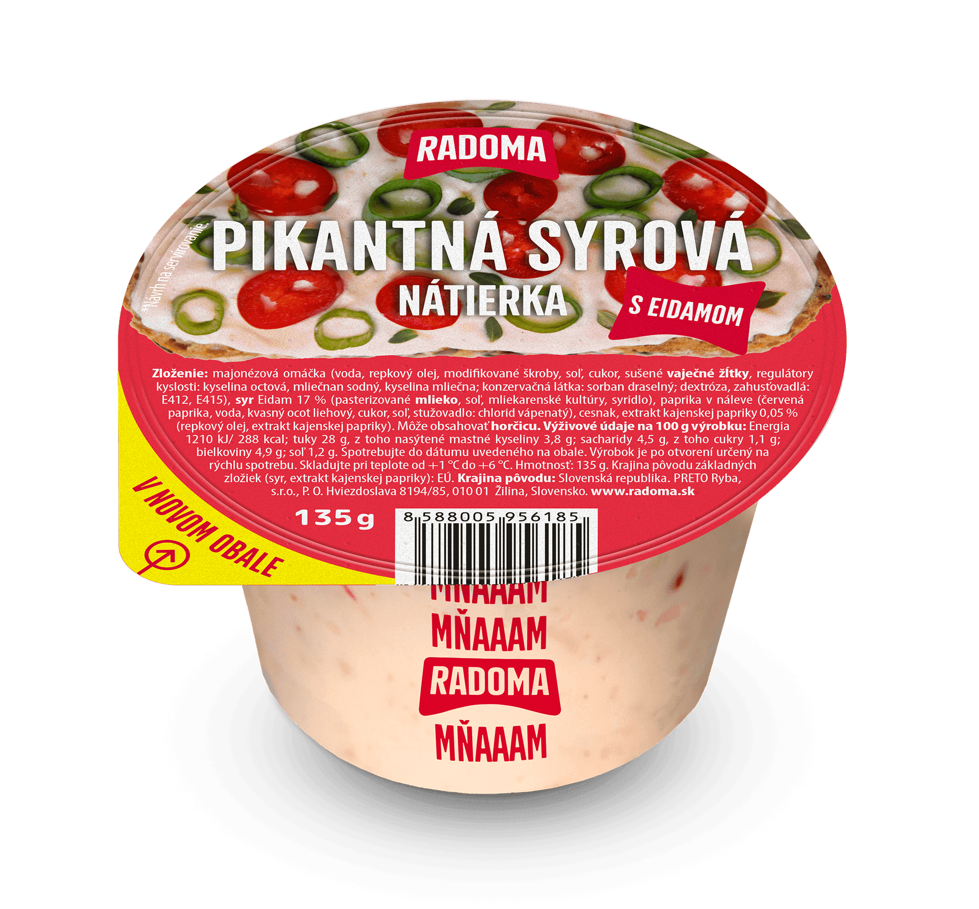 Pikantná syrová nátierka 135g
